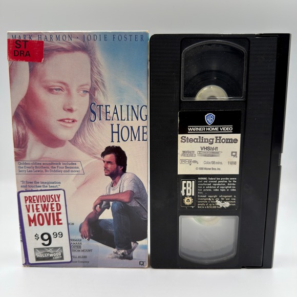 Warner Home Video Other - Stealing Home VHS 1988 Mark Harmon Jodie Foster Warner Hollywood Video Rental